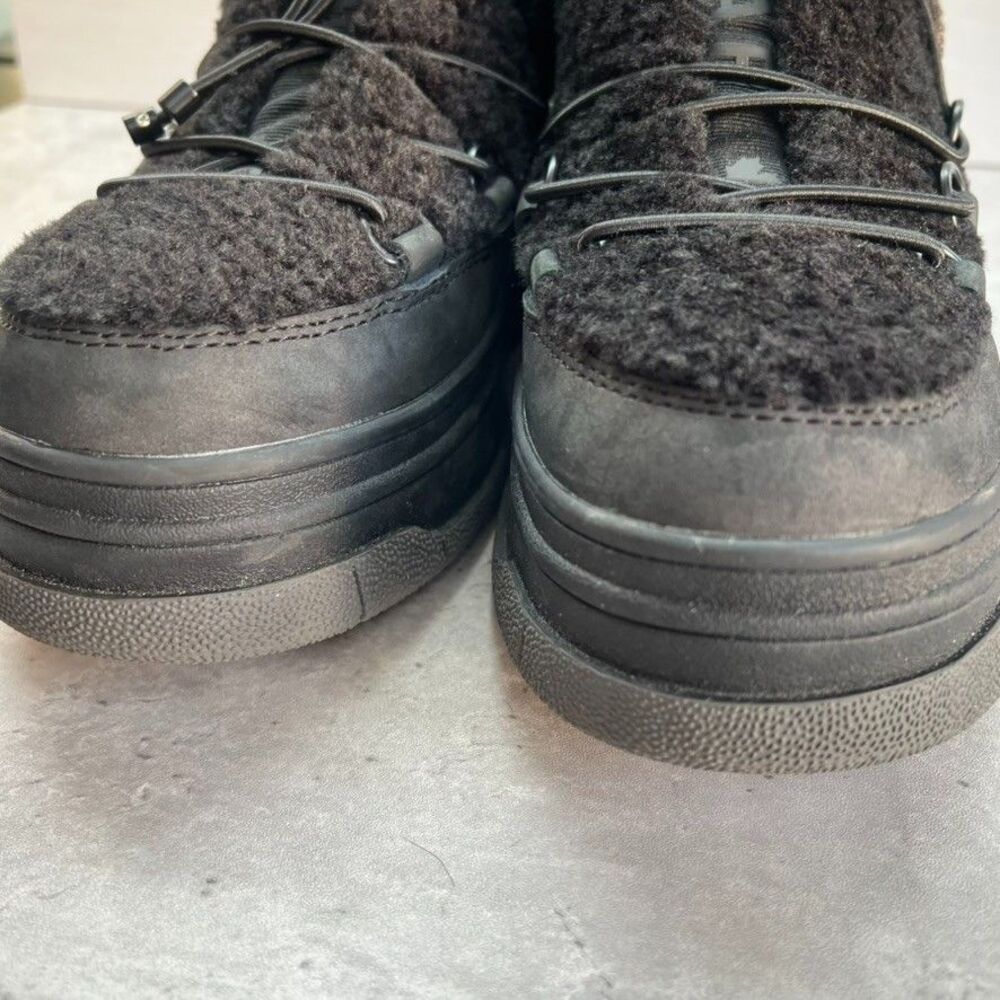 Pajar Jules Waterproof Lace Up Sherpa Nubuck Black Winter Sneaker Mule Womens 7 - Picture 8 of 14